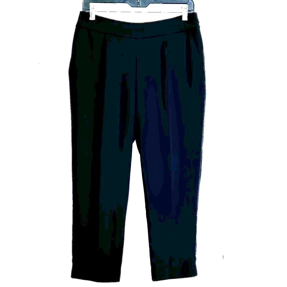 J.Crew Collection Women's Capri Pants Size 4 Petite Black Tapered Mid Rise Pants